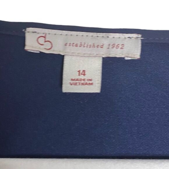 DB Established 1962 Wm’s Sz 14 Blue Lace Lined Kimono Pull Over Belt Dress - Picture 6 of 6